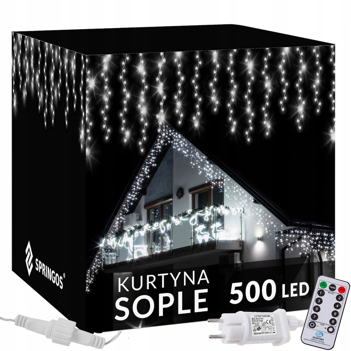 Svetelná clona Springos cencúľ 501 - 1000 svetiel
